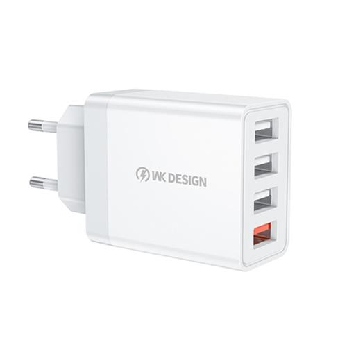 Charger WK 33W USBx4 QC3.0 White WP-U125