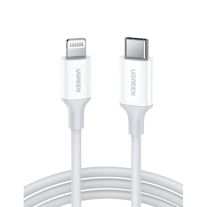 Charging Cable MFI UGREEN US171 18W PD TYPE-C/i6 White 1m 10493 3A