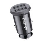 Baseus Φορτιστής Αυτοκινήτου Μαύρος Grain Car Charger