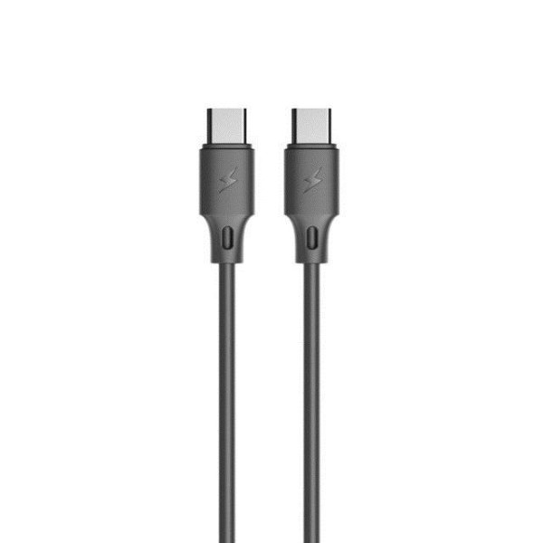 Φωτογραφία από Charging Cable WK TYPE-C/TYPE-C Black 1m Full Speed WDC-106 3A