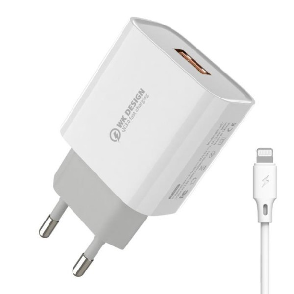 Φωτογραφία από Charger WK 18W QC3.0  WP-U57 Combo + I6 cable