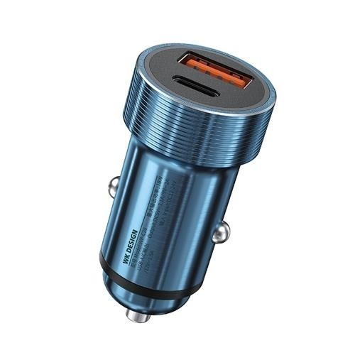 Φωτογραφία από Car Charger WK 18W PD+USB QC3.0 Blue WP-C28