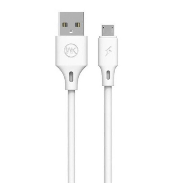 Φωτογραφία από Charging Cable WK Micro White 1m Full Speed Pro WDC-092 2.4A