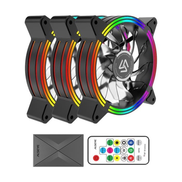 Φωτογραφία από Case Cooler 12cm RGB-Fan x3 kit Alseye HALO 4.0