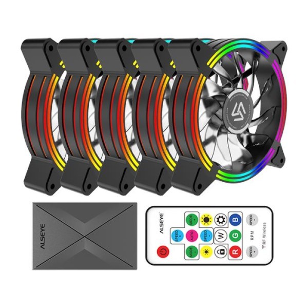 Φωτογραφία από Case Cooler 12cm RGB-Fan x5 kit Alseye HALO 4.0