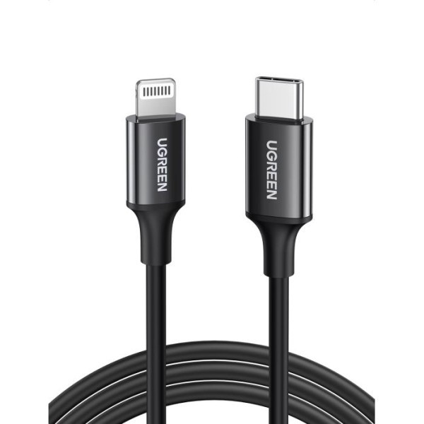 Φωτογραφία από Charging Cable MFI UGREEN US171 18W PD TYPE-C/i6 Black 1m 60751 3A