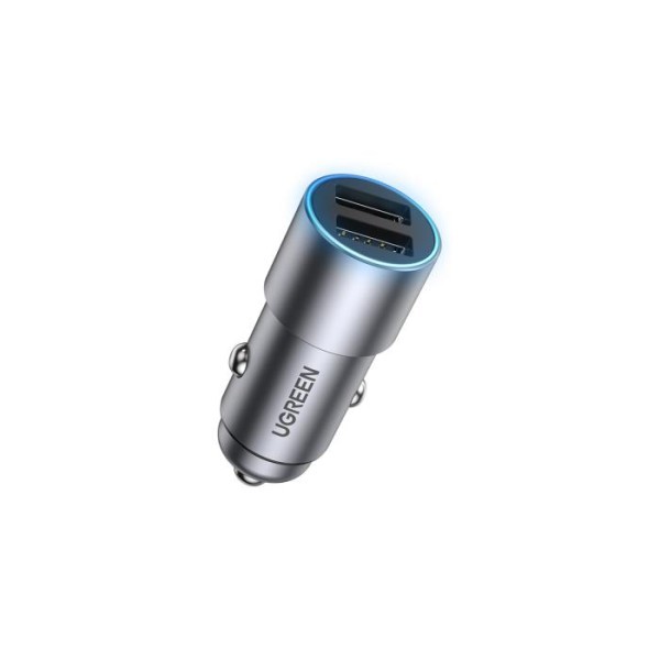 Φωτογραφία από Car Charger UGREEN CD130 24W Dual USB 2.4A Gray 50592