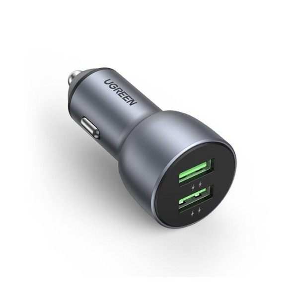 Φωτογραφία από Car Charger UGREEN CD213 36W Dual USB QC3.0 Gray 10144