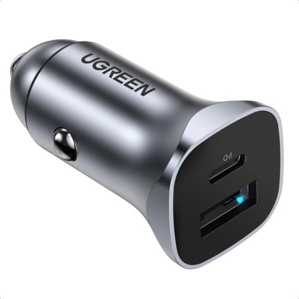 Φωτογραφία από Car Charger UGREEN CD130 18W PD+USB QC3.0 Silver 30780