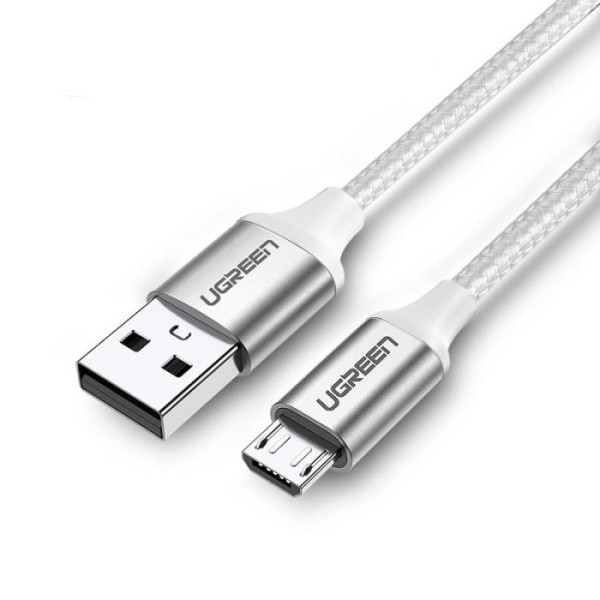 Φωτογραφία από Charging Cable UGREEN US290 Micro Silver 1m 60151 2A