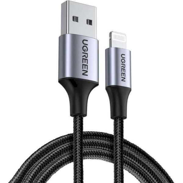 Φωτογραφία από Charging Cable MFI UGREEN US199 i6 Black 1m 60156 2.4A